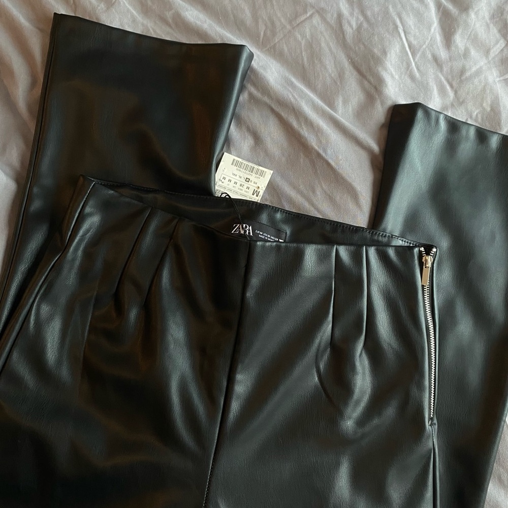 NWT Zara Faux Leather Pants